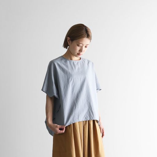 HUIS U608 コットンリネンコクーンプルオーバ　遠州織物　huis original