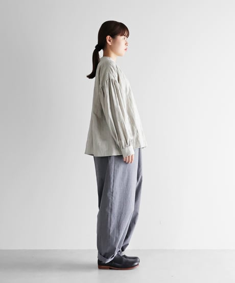 HUIS | ウォッシャブルウールコットンバルーンパンツロング（グレー）【ユニセックス】506L
