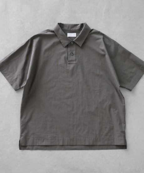 HUIS | オーガニックコットン半袖ポロシャツ（ブラウングレー）【ユニセックス】616