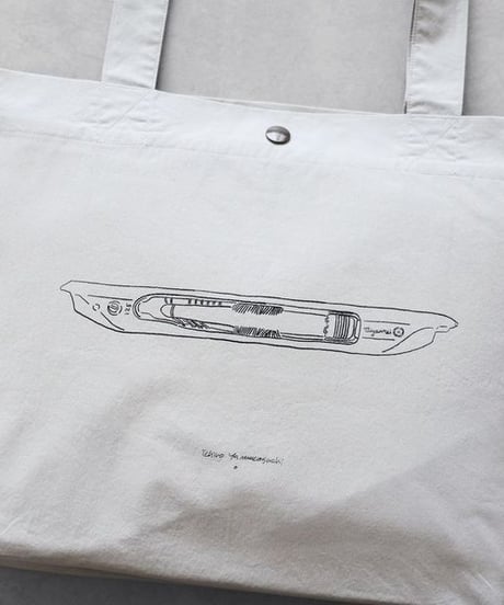 HUIS |“山口一郎×HUIS”限定トートバッグ【shuttle シャトル】（ミストグレー）YHS001