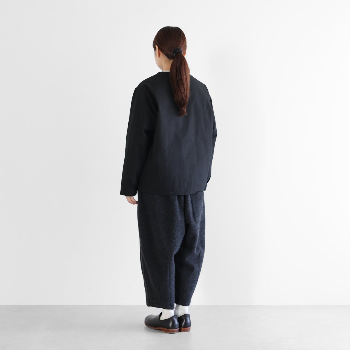 HUIS |ダウンプルーフコットンsunstate中綿ジャケット（ブラック