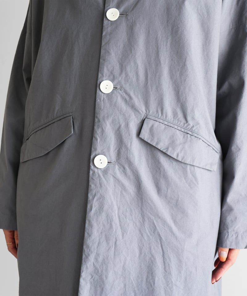 HUIS |ダウンプルーフコットンふかふかオーバーコート（スチールグレー