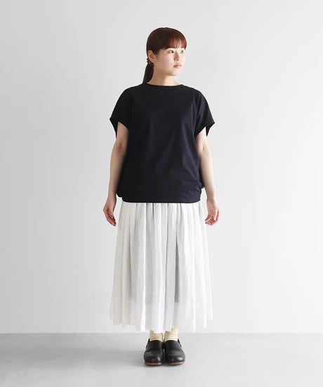 HUIS |［HUIS in house］SUVIN COTTONペチスカート（ダークネイビー）【レディス】U401