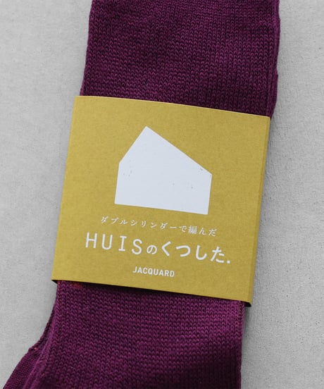 HUIS |［HUISのくつした］JACQUARD tori（アサイー）【ユニセックス22cm-27cm】