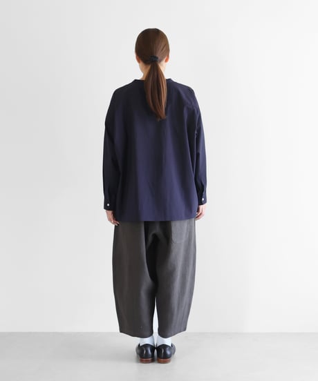 HUIS |オールドレピア天日干しラミーリネンバルーンパンツ（チャコールグレー）【ユニセックス】506
