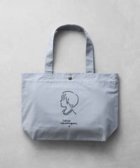 HUIS |“山口一郎×HUIS”限定トートバッグ【girl 女の子】（ブルーグレー）YHS001