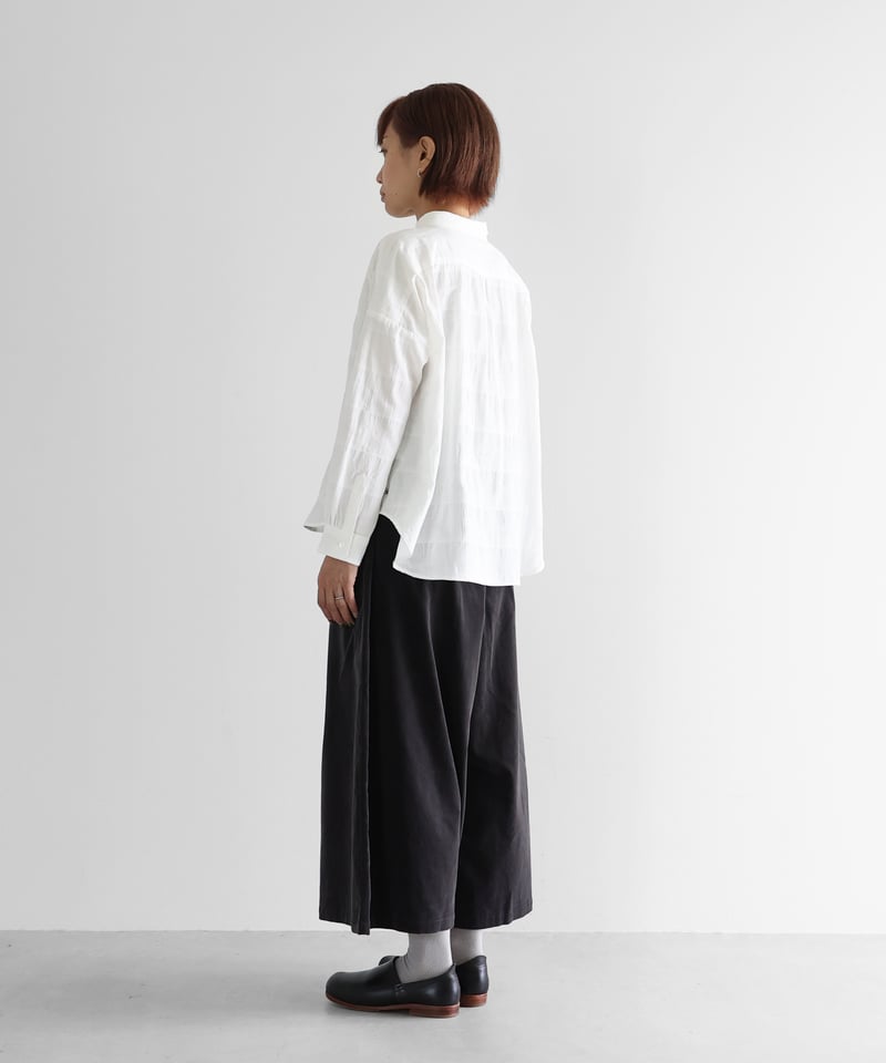 HUIS | シャトルベルベッティーン(別珍)スカートパンツ（ダークグレー