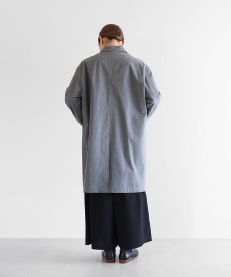 HUIS | ウォッシャブルウールコットンショップコート（グレー）【ユニセックス】302