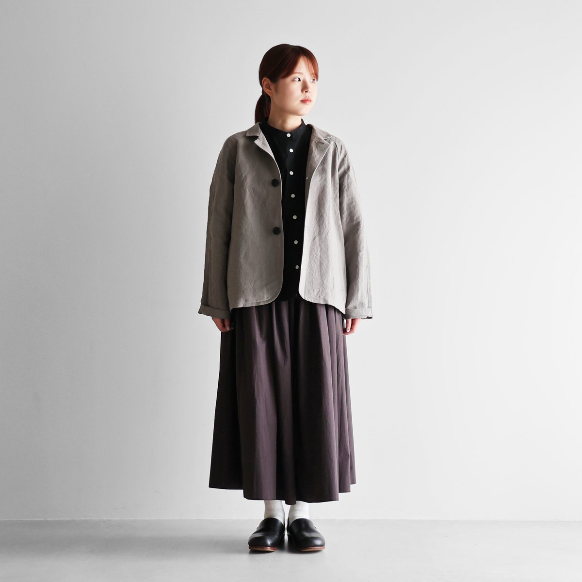 ★Hobbs London★ プチ ブレイク リネン ジャケット HUIS | バンブーリネンアトリエジャケット （ライトグレー