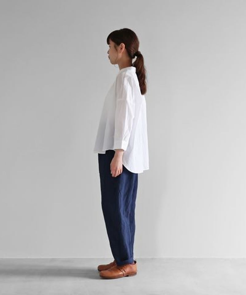 HUIS バンブーリネンオーバーオール ネイビー ユニセックス 509 フリー HUIS | バンブーリネンイージーワークパンツ（ネイビー）【ユニ