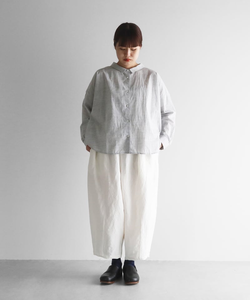 HUIS |バンブーリネンバルーンパンツ（白）【ユニセックス】506