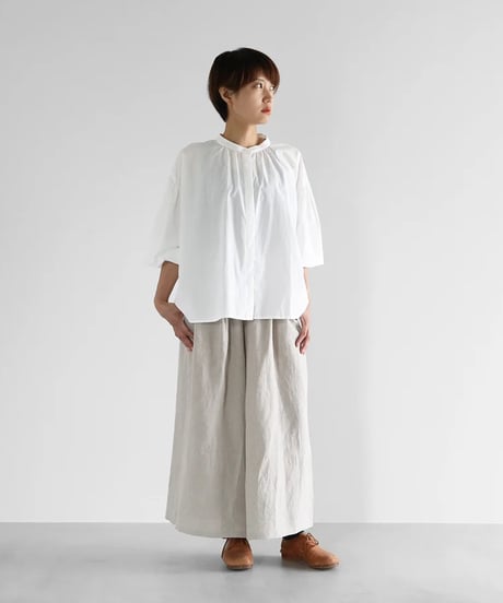 HUIS |シャトルリネンスカートパンツ（きなり）【ユニセックス】505