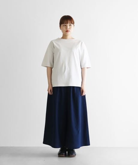 HUIS | やわらかシーチングコットンスカートパンツ（ダークネイビー）【レディス】505