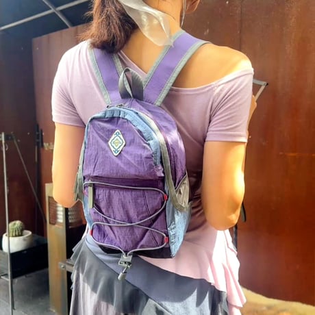 MISA☆様リクエスト 小さなリュック2点　花柄（黒白）ネモフィラ（ネイビー） MISA☆様リクエスト 小さなリュック2点 花柄（黒白）ネモフィラ