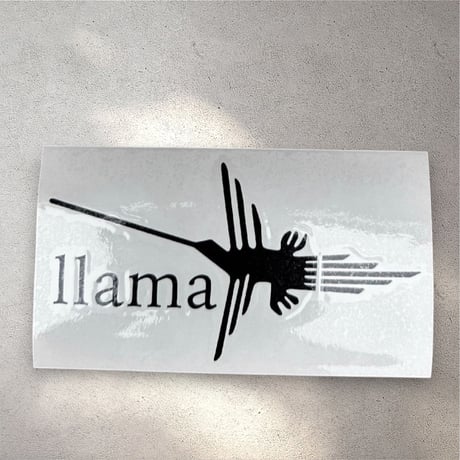 llama andRoma オフィシャルステッカー　ブラックL