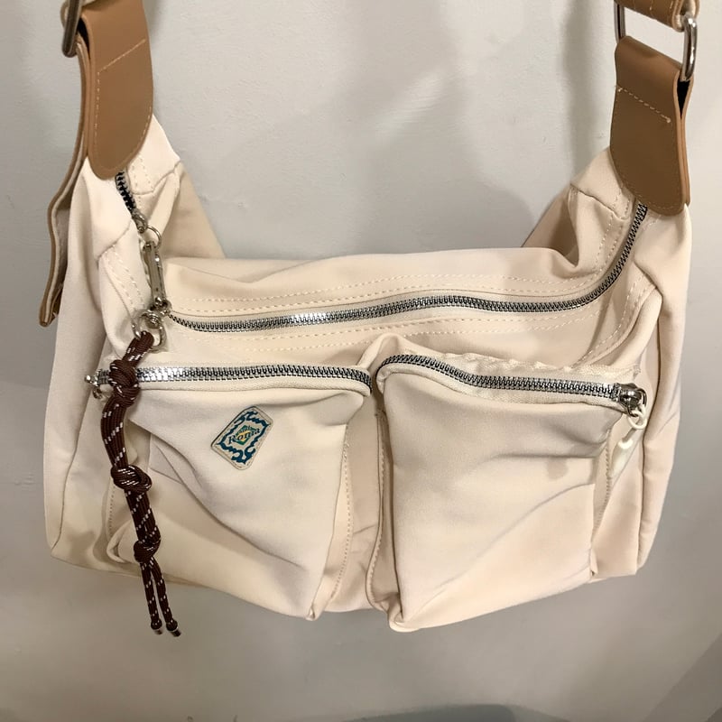 【アイボリー】Rect/バケットショルダーバッグ TRIP.INN】2WAY ぴったりポケット横型ショルダーバッグ S Life Style