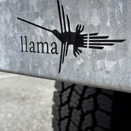 llama andRoma オフィシャルステッカー　ブラックL
