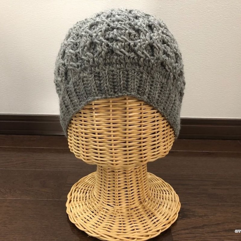 ぬいぐるくん アラン模様ニット帽 etc かぎ針で編むぬいぐるみ用アランニット帽｜さび