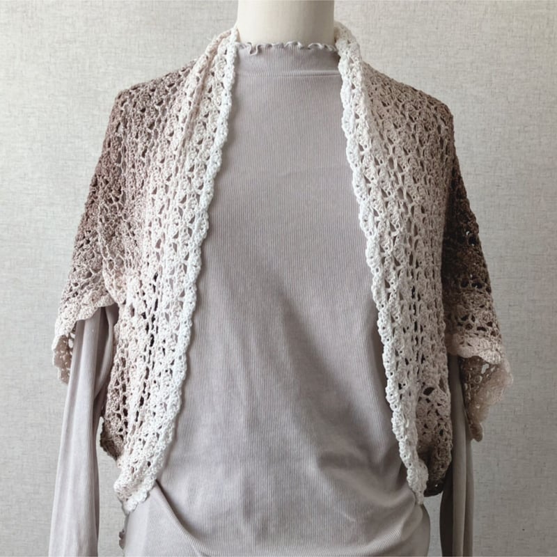 ダウンロード版編み図】ドイリーみたいな簡単ボレロ | かぎ針編み雑貨