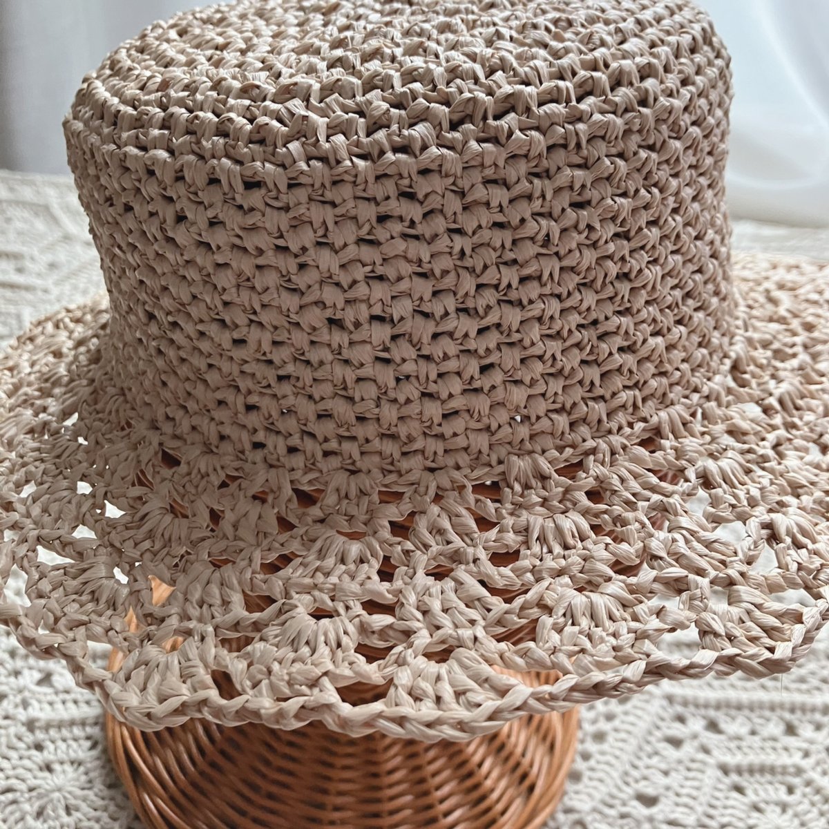 HERMES シルク&リネン サマーハット HERMES シルク&リネン サマーハット