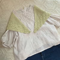 【ダウンロード版編み図】陽だまりのシェルエッジ三角ストール