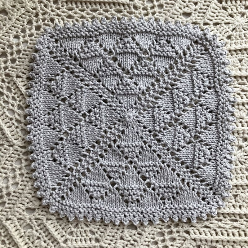 手編み　ベニワレン　ダイヤ　大判　ムーリルト ダウンロード版編み図】棒針編みのダイヤ柄ニッタオル | かぎ針編み