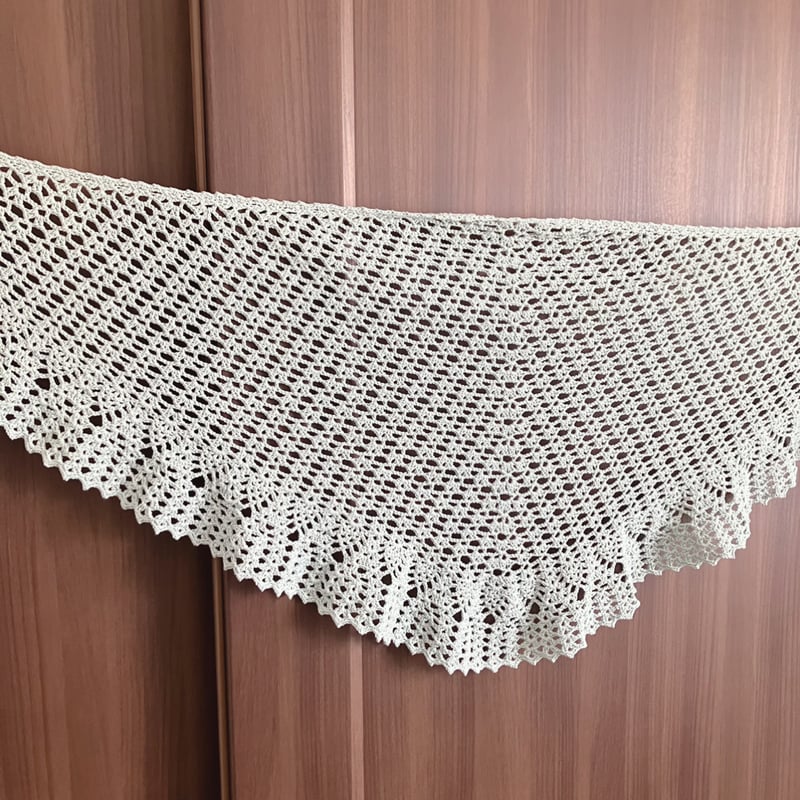 パイナップル模様かぎ針編みコットンストール ダウンロード版編み図