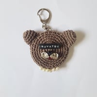 クマ ミラーキーホルダー 手鏡 ミラーチャーム