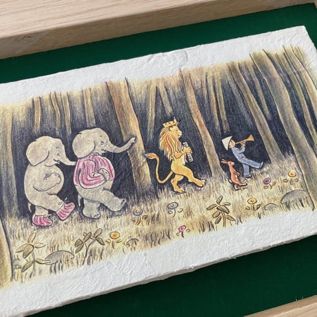 絵本『もりのなか』 彩色特殊プリント