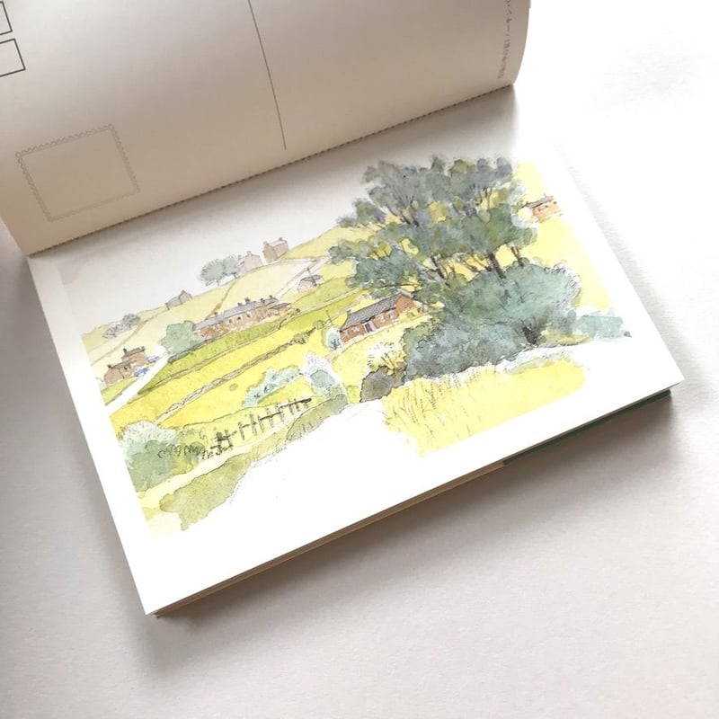 ヨーロッパアンティーク絵はがき Amazon.co.jp: ハガキサイズ 自作画 ヨーロッパのアパート 絵画