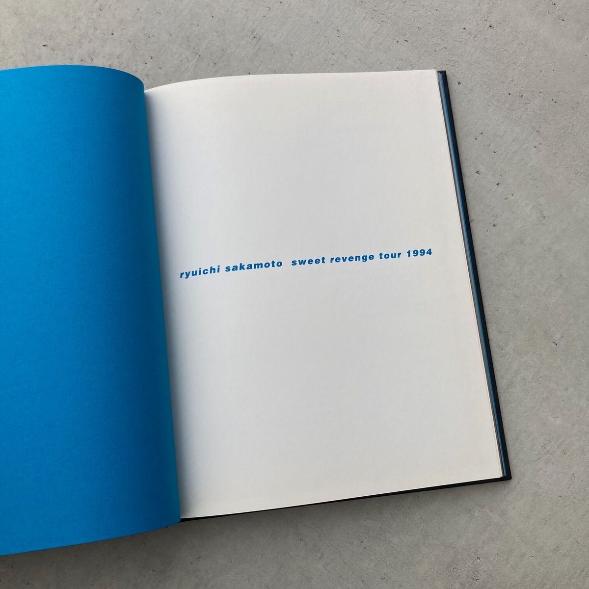 パンフレット】ryuichi sakamoto sweet revenge tour 199