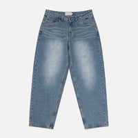 "Dime" Baggy Denim Pants (Sandblasted Indigo)