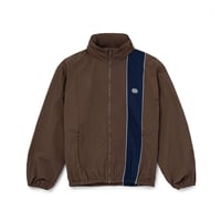 "SOL" Nylon Track Jacket (Brown)