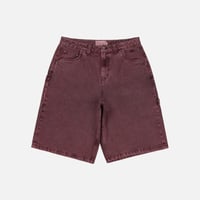 "Dime" Classic Denim Shorts (Wine Washed)