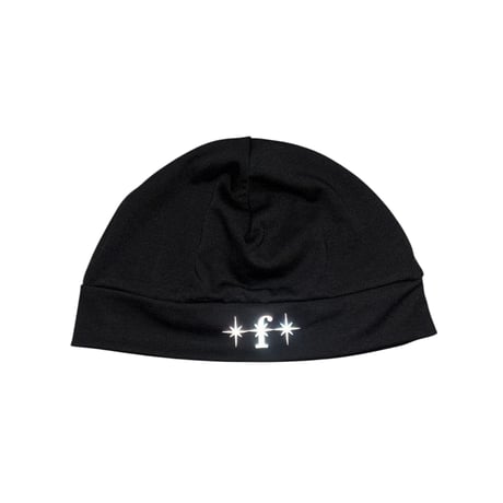"FLASH" f Logo Reflect Skull Cap (Black)