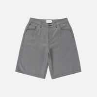 "Dime" Baggy Houndstooth Shorts (Gray)