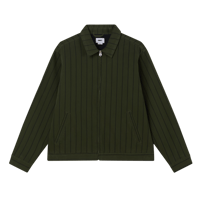 "OBEY" STRIPE ZIP UP JACKET (DUFFLE BAG MULCH)