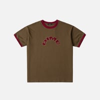 "Dime" Arc Ringer T-Shirts (Brown)