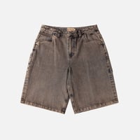 "Dime" Classic Denim Shorts (Premium Brown)