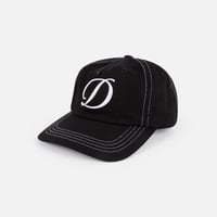 "Dime" Wavy D Low Pro Cap (Black Washed)