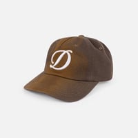 "Dime" Wavy D Low Pro Cap (Brown Washed)