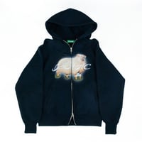 "ISSAC" SHEEP ZIP HOODIE (Navy)