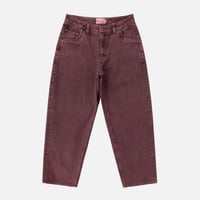 "Dime" Baggy Denim Pants (Wine Washed)