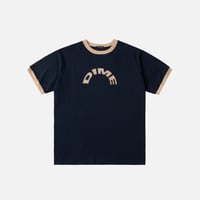 "Dime" Arc Ringer T-Shirts (Navy)