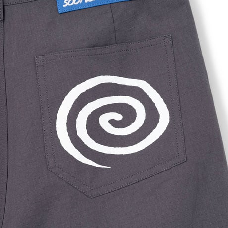 "SOL" Cotton Ripstop Baggy Shorts (Gray)