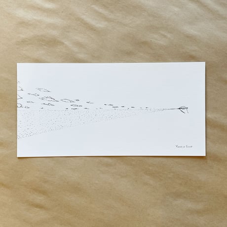Yasuhiro Suzuki | ポストカード　水平線を描く鉛筆
