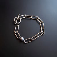 LS Pearl｜アコヤコバルト真珠のマンテルチェーンブレスレット（Men's）