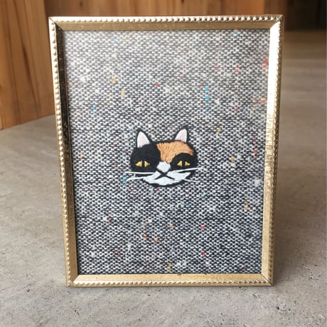 LITTLE CALIFORNIA | "TIGER" Vintage Framed Cat Embroidery