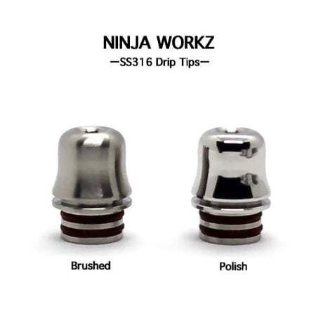 NINJA WORKZ  510 Drip Tip SS 2タイプ ポリッシュ/ブラシ 仕上げ