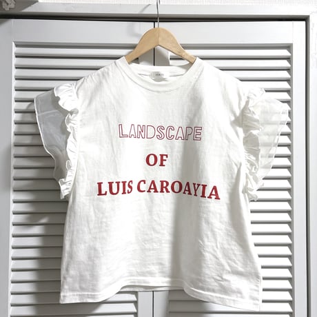 再入荷★袖フリルの可愛いロゴTシャツ